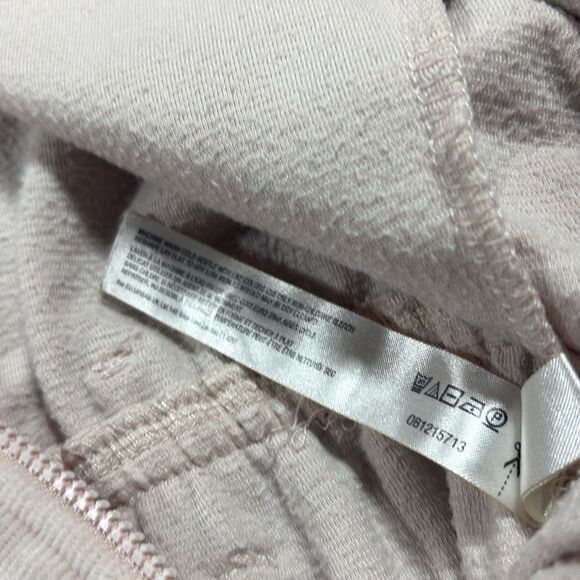 SATURDAY SUNDAY x ANTHROPOLOGIE | Pink Cozy Ribbed Velvet Hooded Jumpsuit | Smal - Picture 14 of 14